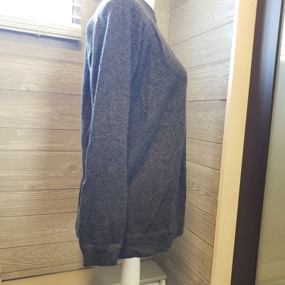 Parisian Signature Cashmere Sweater Long Sleeve Gray | Size Petite M - Picture 5 of 12